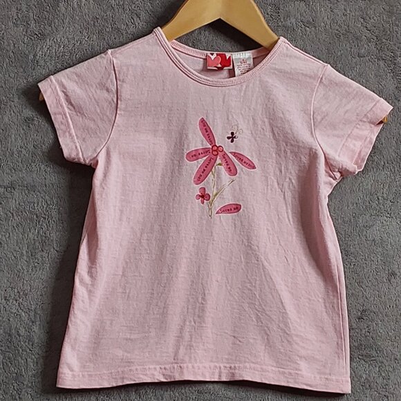 Vintage Short sleeve Pink Top Girls Size 6 /6x - Picture 1 of 6